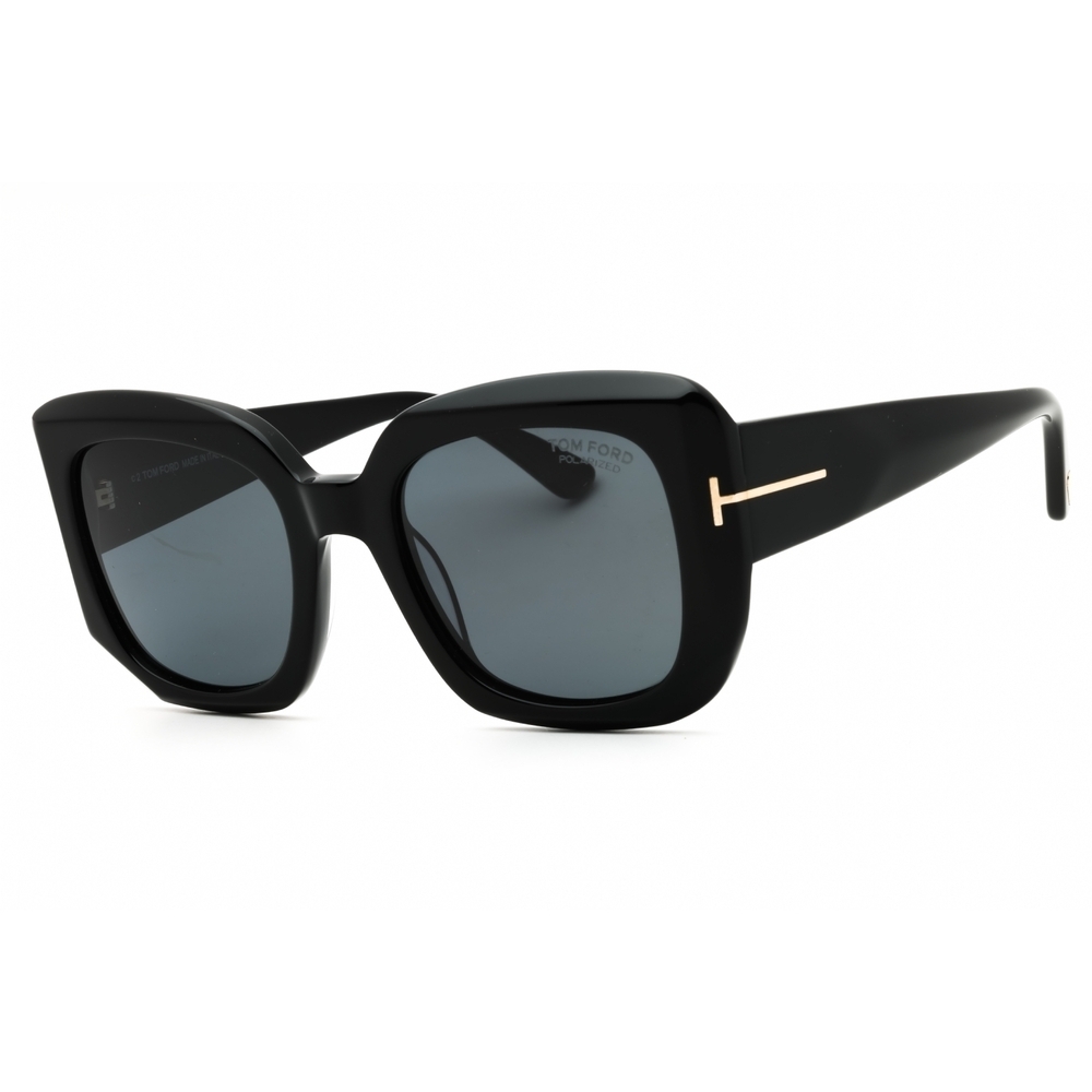 NWT Tom Ford FT1220 Black Frame Oversized 52mm Sunglasses